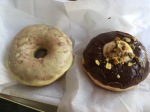 two brewnut donuts